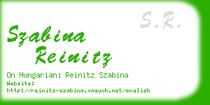 szabina reinitz business card